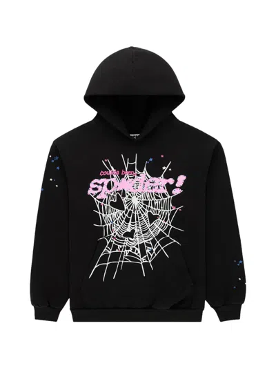 Sp5der Cb Punk V2 Hoodie In Black