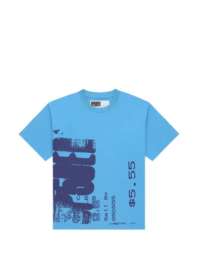 Sp5der Commerce Graphic-print T-shirt In Blue