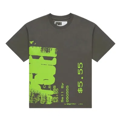 Sp5der Commerce T-shirt 'slate Grey' In Brown