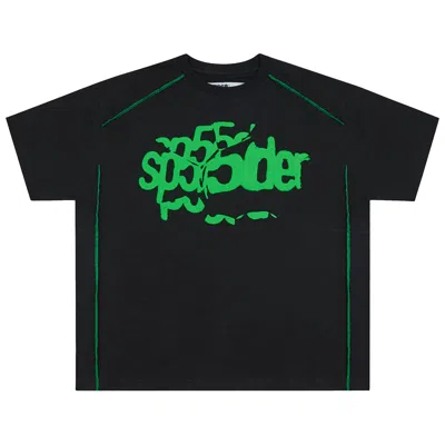 Pre-owned Sp5der Contrast Stitch Slub Tee 'black' | Men's Size M
