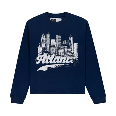 Pre-owned Sp5der Copper Cove Long-sleeve 'navy' | Blue | Men's Size Xxl