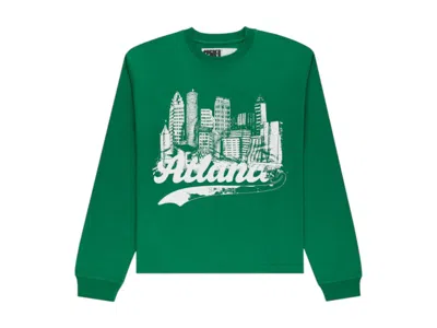 Pre-owned Sp5der Copper Cove Long Sleeve Tee Shirt In Kelly Green