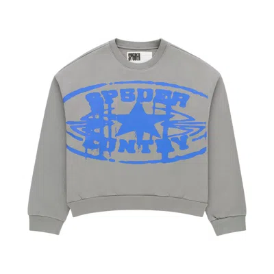 Pre-owned Sp5der Cuntry Crewneck 'baby Slate' | Grey | Men's Size L In Gray