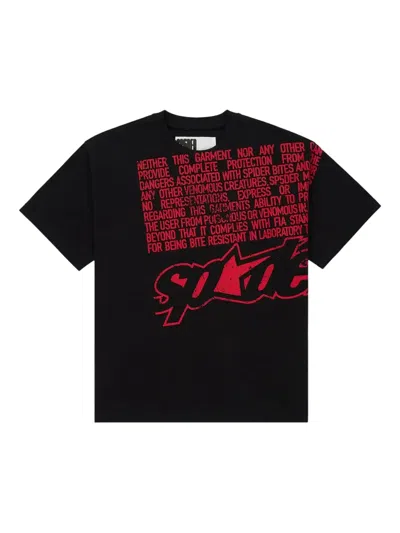 Sp5der Disclaimer Short-sleeved T-shirt In Black