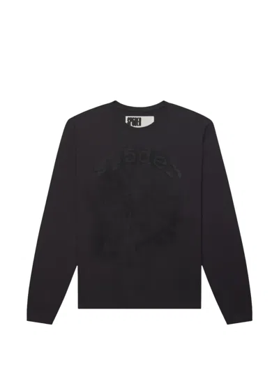 Sp5der Distressed Web V2 Long-sleeved T-shirt In Black