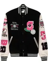 Sp5der Division 5 Varsity Jacket In Black