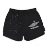 Sp5der Double Layer Pro Black Shorts In Black