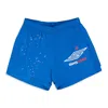 Sp5der Double Layer Pro Blue Shorts In Blue