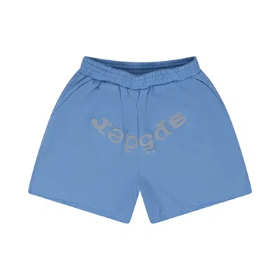 Pre-owned Sp5der Dusty Og Web V2 Sweatshort 'blue' | Men's Size S