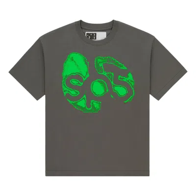 Pre-owned Sp5der Fingerprint Tee 'charcoal' | Grey | Men's Size Xs In Gray