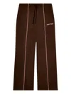 Sp5der G550 Side-stripe Track Pants In Brown