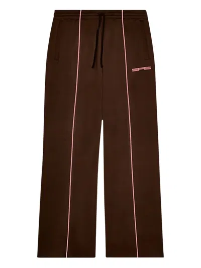 Sp5der G550 Side-stripe Track Pants In Brown