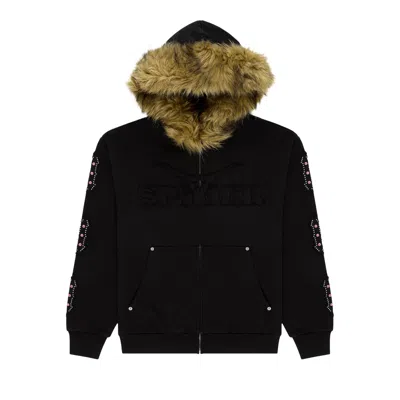 Pre-owned Sp5der Garibaldi Zip Up 'black' | Men's Size L