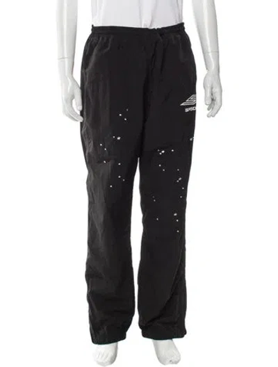 Pre-owned Sp5der Graphic Print Joggers In Gray