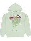 Sp5der Graphic-print "mint" Hoodie In Green