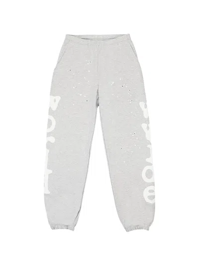 Sp5der Graphic-print Track Pants In Gray