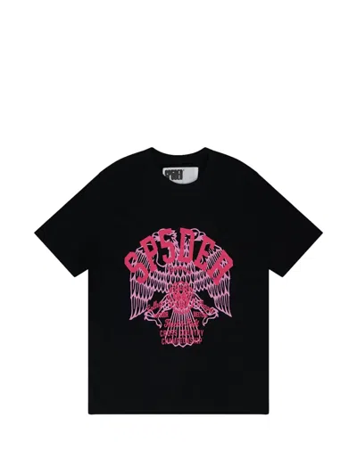 Sp5der Graphic-print T-shirt In Black