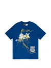 Sp5der Graphic-print T-shirt In Blue