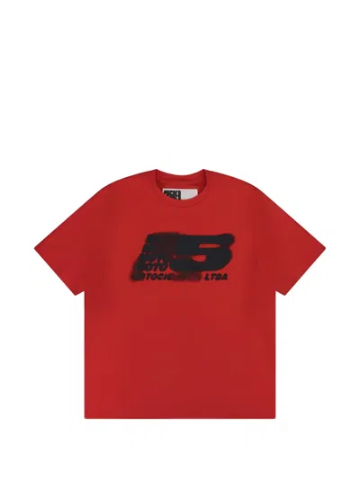 Sp5der Graphic-print T-shirt In Red