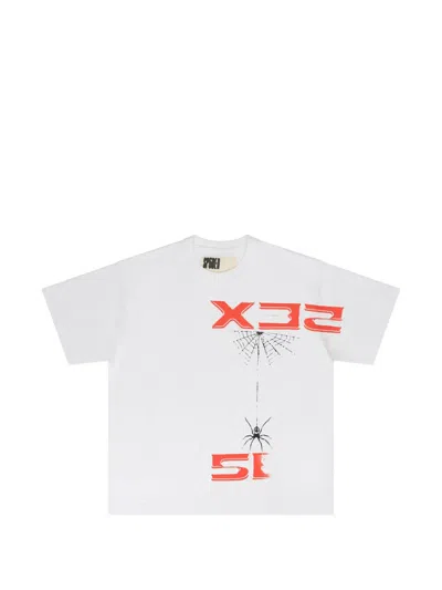 Sp5der Graphic-print T-shirt In White
