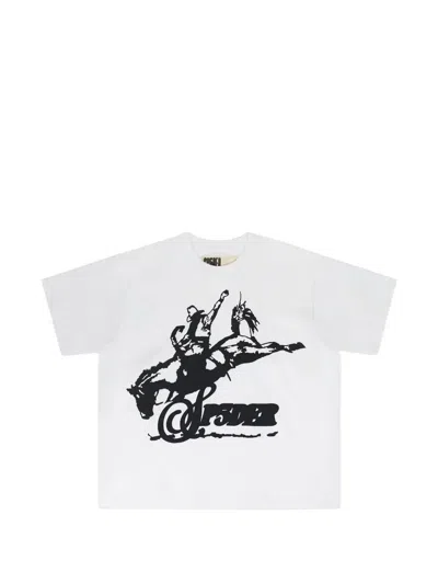 Sp5der Graphic-print T-shirt In White