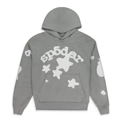 Sp5der Grey Beluga Hoodie In Gray