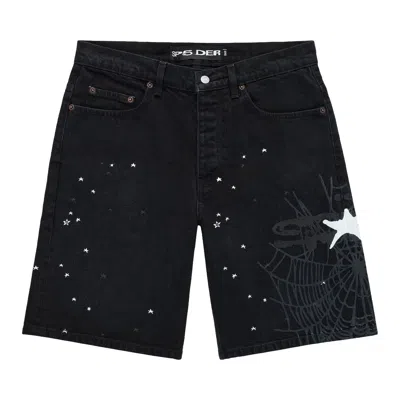 Pre-owned Sp5der Heavy Web Denim Short 'black' | Men's Size 30