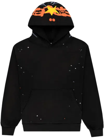 Sp5der Heavy Web Hoodie In Black
