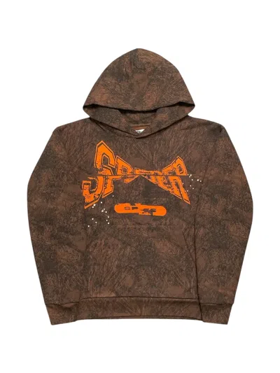 Sp5der Hooded Sweatshirt In Brown