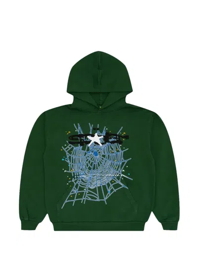 Sp5der Hooded Sweatshirt In Green