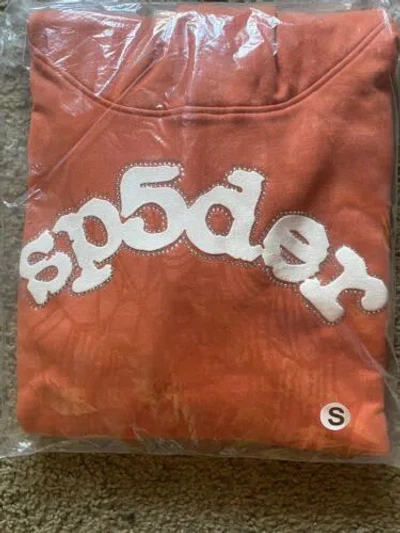 Pre-owned Sp5der Hoodie In Orange