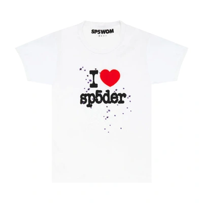 Pre-owned Sp5der I Heart  Baby Tee 'white'