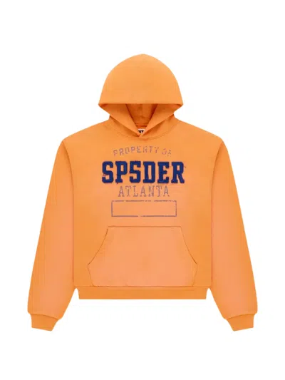 Sp5der Issue 404 Logo-print Hoodie In Orange