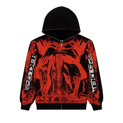 Pre-owned Sp5der Jp5 Moto Hoodie 'black' | Men's Size Xl