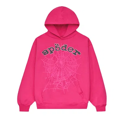 Pre-owned Sp5der Legacy Hoodie 'pink/black'