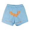 Sp5der Light Blue Og Web Double Layer Shorts In Blue
