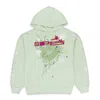 Sp5der Graphic-print "mint" Hoodie In Green