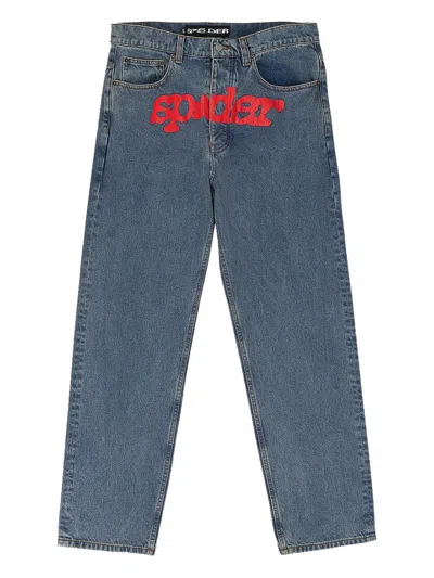 SP5DER LOGO-PRINT JEANS