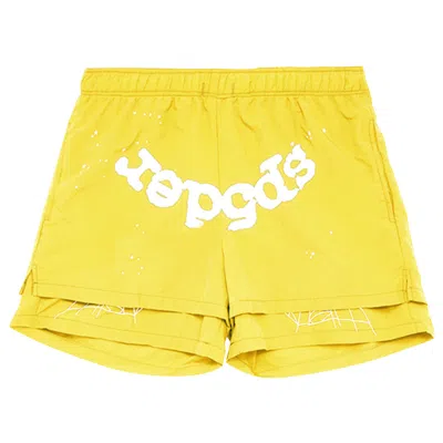Pre-owned Sp5der Logo Short 'yellow'