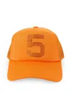 Sp5der Logo-studded Cap In Orange
