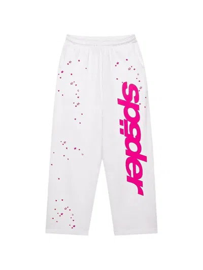 Sp5der Logo Track Pants In White