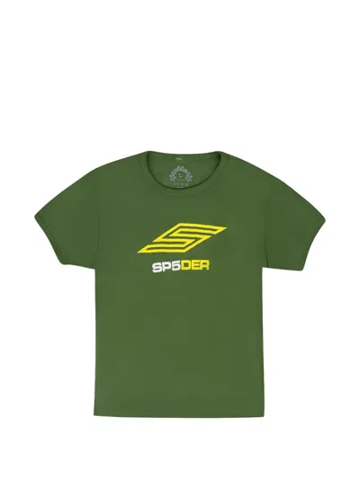Sp5der Logo-print Short-sleeve T-shirt In Green