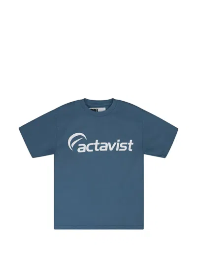 Sp5der Logo-print T-shirt In Blue