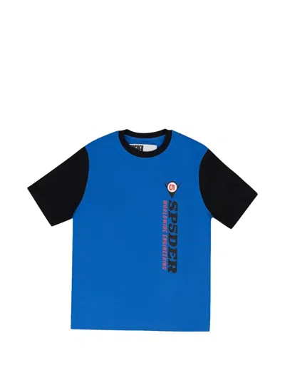 Sp5der Logo-print T-shirt In Blue