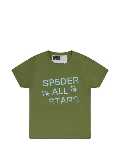 Sp5der Logo-print T-shirt In Green