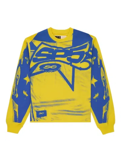 Sp5der Long-sleeve Graphic-poink T-shirt In Multi