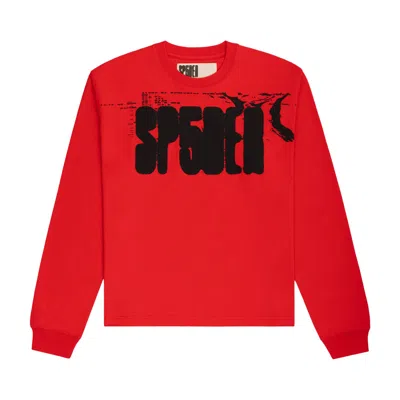 Pre-owned Sp5der Main Label Long-sleeve Tee 'red' | Men's Size L