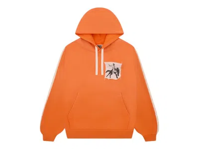 Pre-owned Sp5der Men's  5star Rodeo Hoodie In Orange