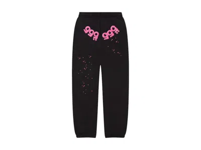 Pre-owned Sp5der Men's  Angel Number Sweatpant In Black