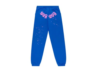 Pre-owned Sp5der Men's  Angel Number Sweatpant In Blue